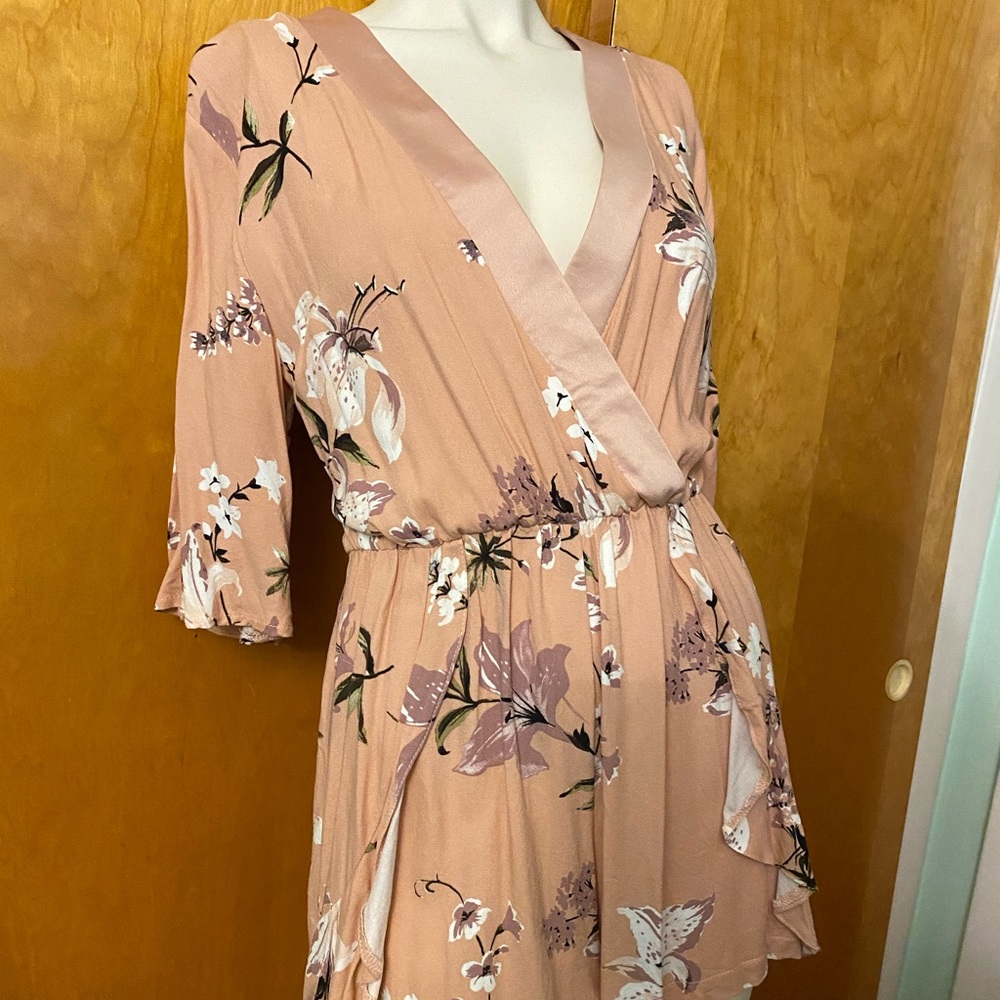 PRIMARK Pink Floral Romper Size M
